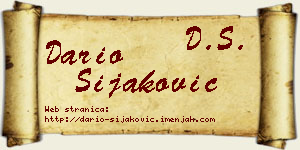 Dario Šijaković vizit kartica